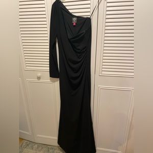 Formal black one shoulder gown